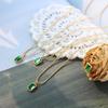 Emerald Zircon Micro-Inlaid Titanium Steel Necklace, French Style, 18K Gold Plated Choker
