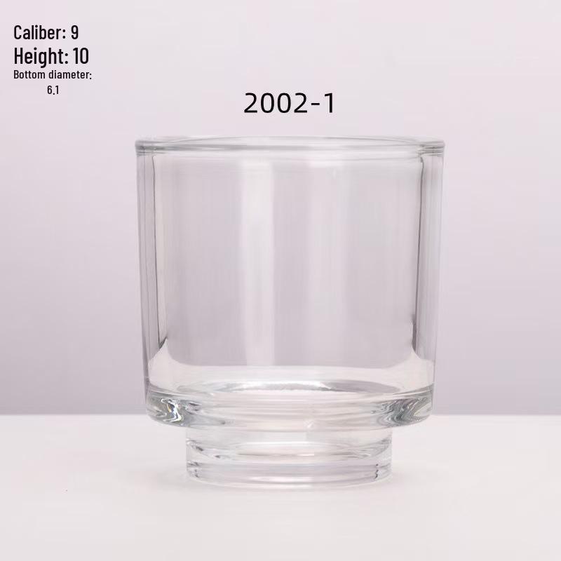 Thickened European Stripe Glass Candle Jar with Arched Bottom