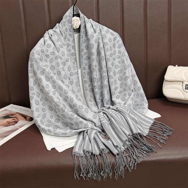 Jacquard Retro Ethnic Style Human Cotton Cashew Shawl Spring And Autumn Fringed Long Decorative Scarf