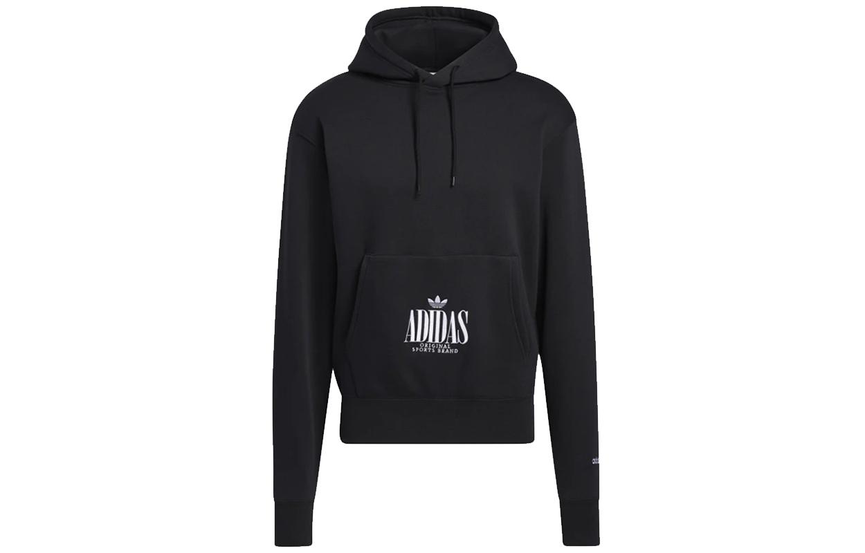 

Adidas Originals Sweatshirts Men s Black Hooded Moderate Regular H32327 L