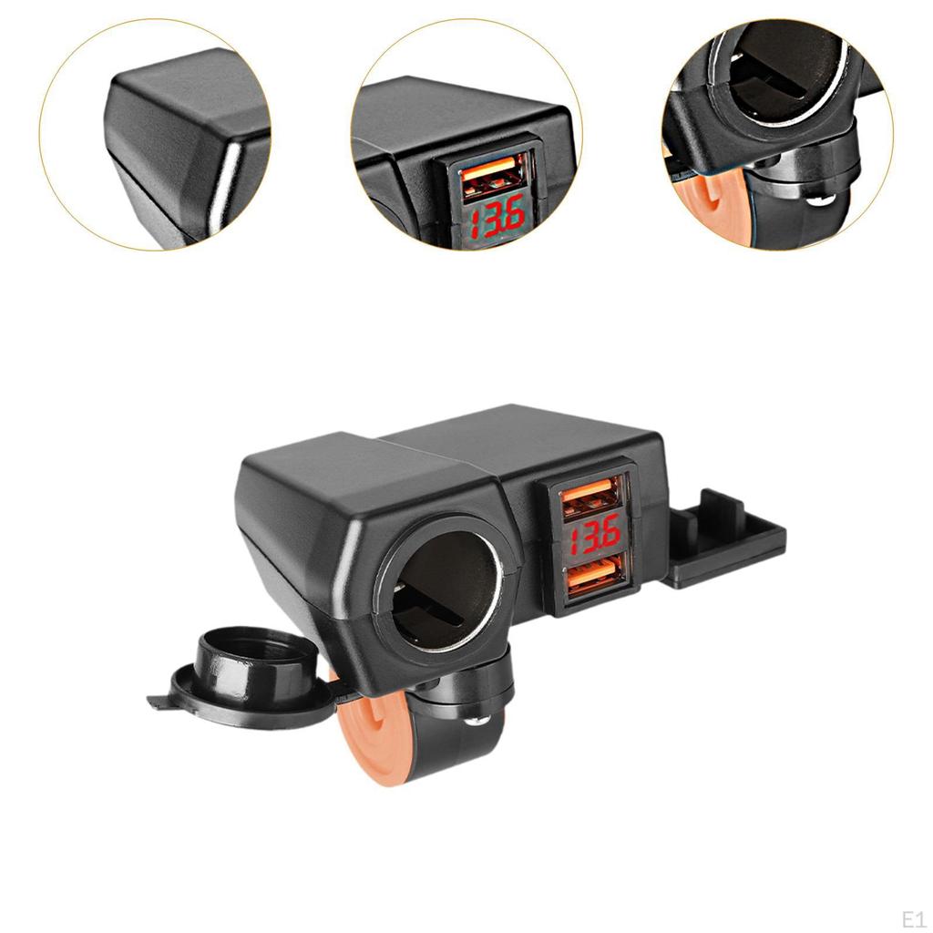 Motorcycle USB Charger Handlebar Installation Motorbike