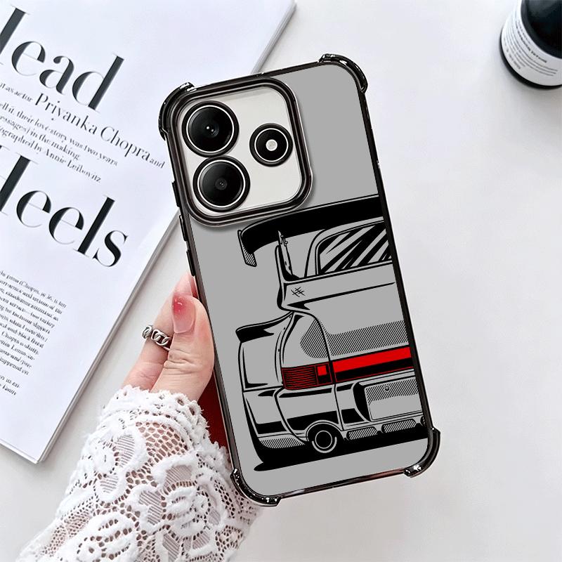 Super Sports Car Simple Desgin Soft Phone Case For Xiaomi Redmi Note 14 15 Pro Plus 13 12 11S 11T 5G 10 9S 9 Plating Anti-Fall F