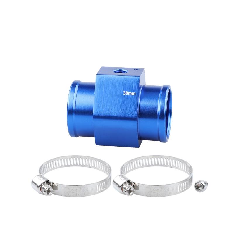 Universal Blue/Black Water Temperature Temp 26mm-40mm Sensor Gauge Joint Pipe Radiator Hose Adapter with 2 Clamps