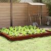 Snail Fence 4 pcs Rust coloured 100 x 3.5 x 25 cm Weatherproof Steel