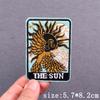 Sun/Moon Tarot Card Embroidery Patches For Clothing Hip-Hop Punk Style Patch Iron-On Patches DIY Custom Badges Decor Stickers