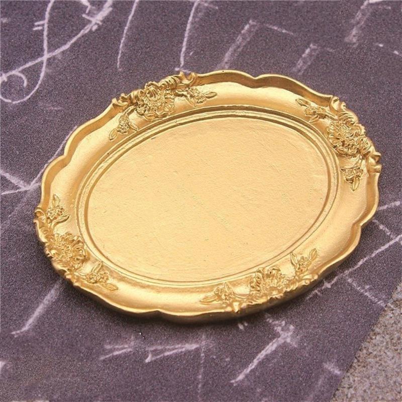 Smooth Elliptical Display Tray Nonslip Design Plate For Jewelry Storage And Organization Resin Trinket Dish
