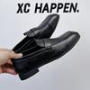 Fashion Italian Men Casual Leather Hand-Made Business Shoes Classic Round Toe Soft Bottom Loafers New Outdoor Flat Designer Walking Shoe