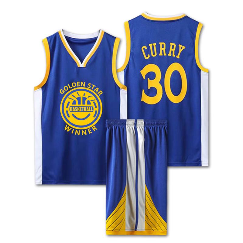 Milin Kids Basketball Uniform Set - Blue #30