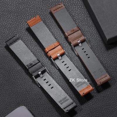 Vintage Oil Wax Genuine Leather Watch Strap 18mm 20mm 22mm 24mm Brown Black Watchbands for Samsung Galaxy Watch Band Bracelet