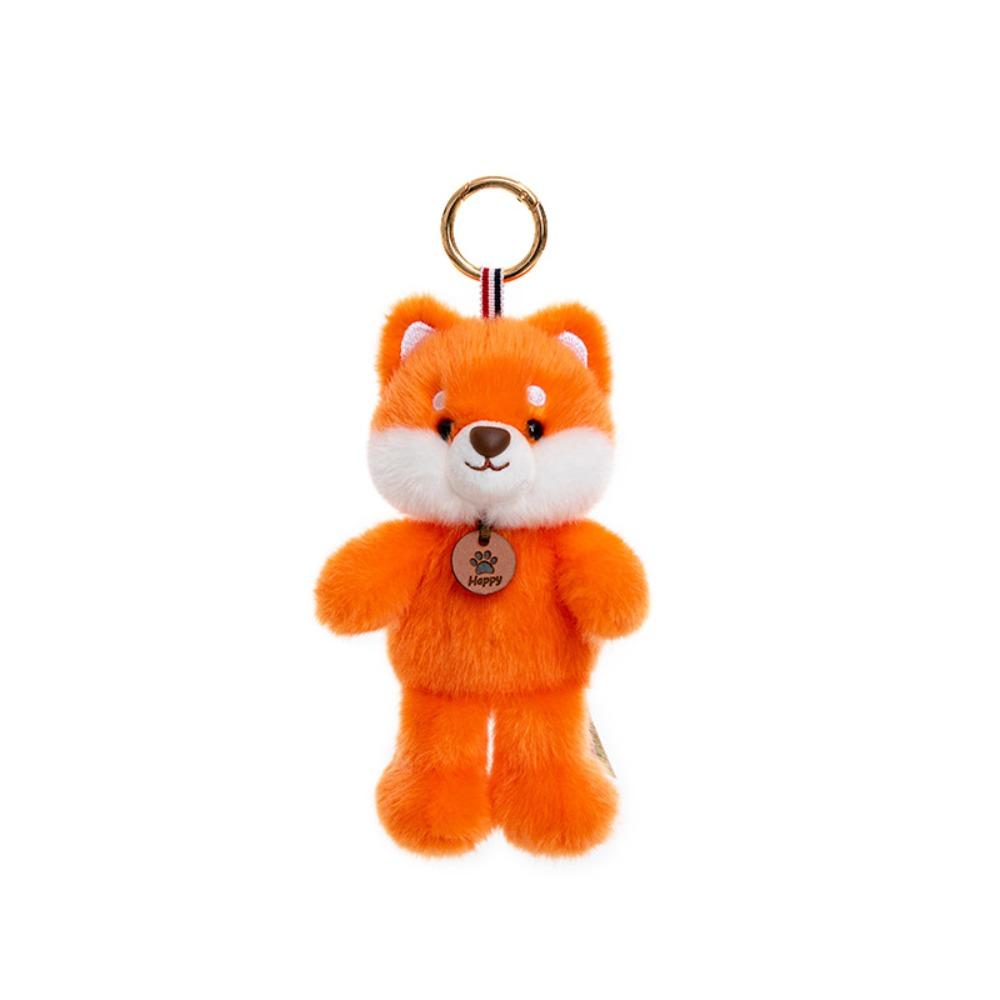 Niedlicher Plüsch Cartoon Tier Schlüsselanhänger Riesenpanda Biene Katze Hund Schlüsselring Schlüsselkette Elefant Affe Tasche Anhänger Schüler orange