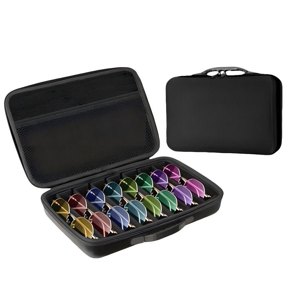 Portable Glasses Case 4/5/7/8 Slots Travel Sunglasses Organizer Sunglasses Cases  For Women Men