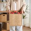 Foldable Large Capacity Imitation Wicker Rattan Storage Basket & Toy Organizer