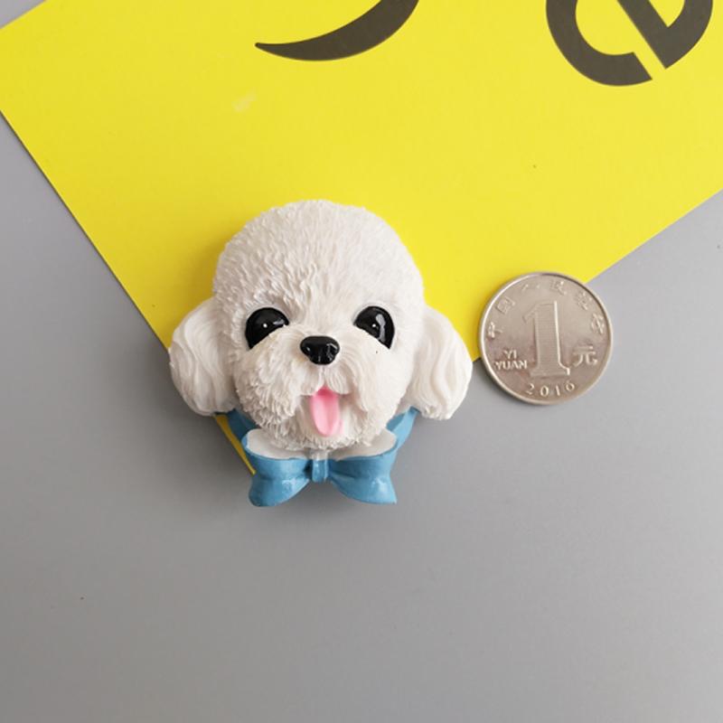 Niedliche Teddy-Hund Kühlschrankmagnete Cartoon Hunde Tier Ornament Whiteboard Spind Kawaii Magnete Heimdeko Souvenir Besonderes Geschenk