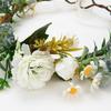 Rose Flower Headband Festival Wedding Green Leaf Floral Headpiece Flower Crown  for Women Girls