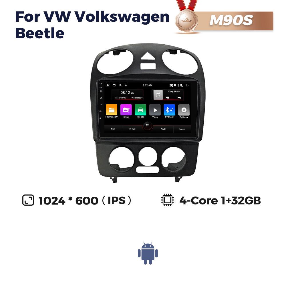 VW Beetle Android Navigation System with Wireless CarPlay Compatibility