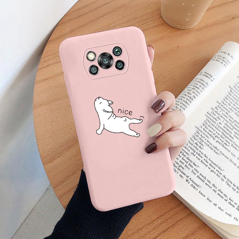 For Poco X3 Pro PocoX3 NFC Cover Cute Flower Phone Case For Xiaomi Poco X3 X 3 Fashion Dinosaur Silicone Bumper Soft TPU Coque