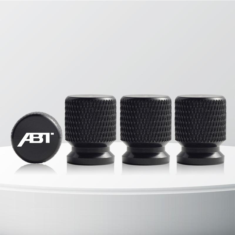Aluminum ABT Logo Car Wheel Tire Valve Stem Caps Tyre Valve Covers For Skoda Seat Cupra TTRS RS5 RS4 A4 A5 Q3 Q5 Golf Polo 4pcs