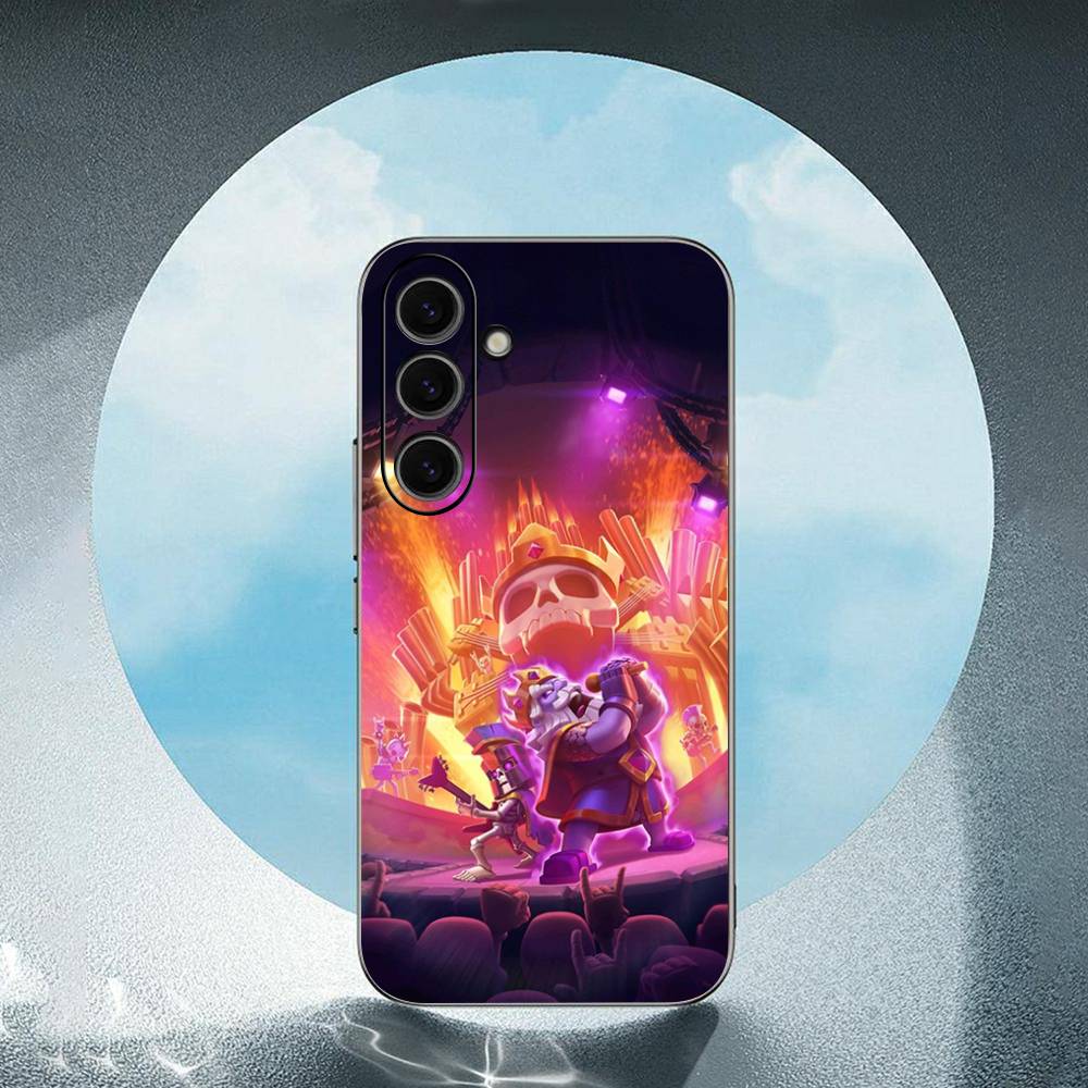 C-Clash Royale For Samsung Galaxy S25 S24 S23 Ultra S22 S21 Plus S20 Black Soft Silicone Protective Case