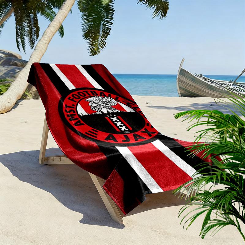 AFC Ajax Print Strandtuch, Großes Weiches Schnelltrocknendes Handtuch für Strand Camping Schwimmen