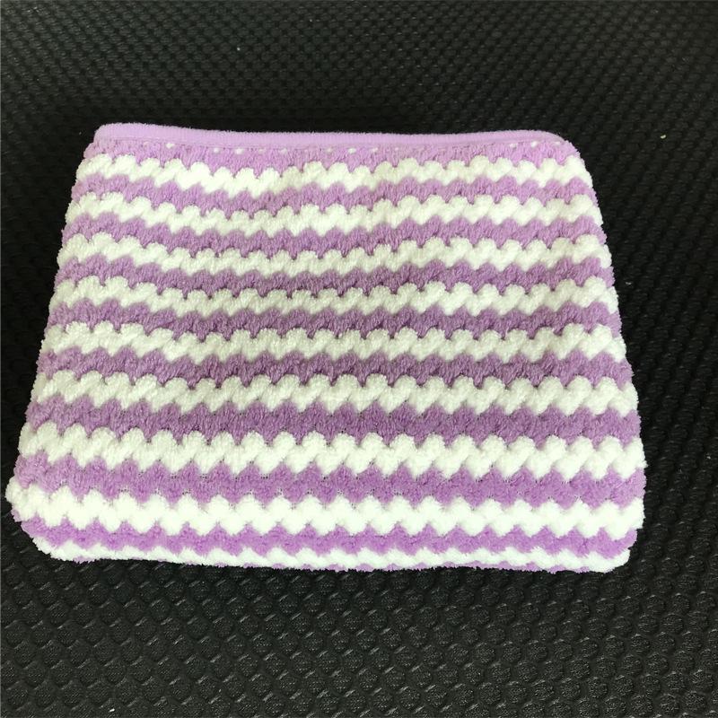 Coral Fleece Striped Bath Towel Set, Large & Thick, 70 x 140 cm, Absorbent Gift for Adults.