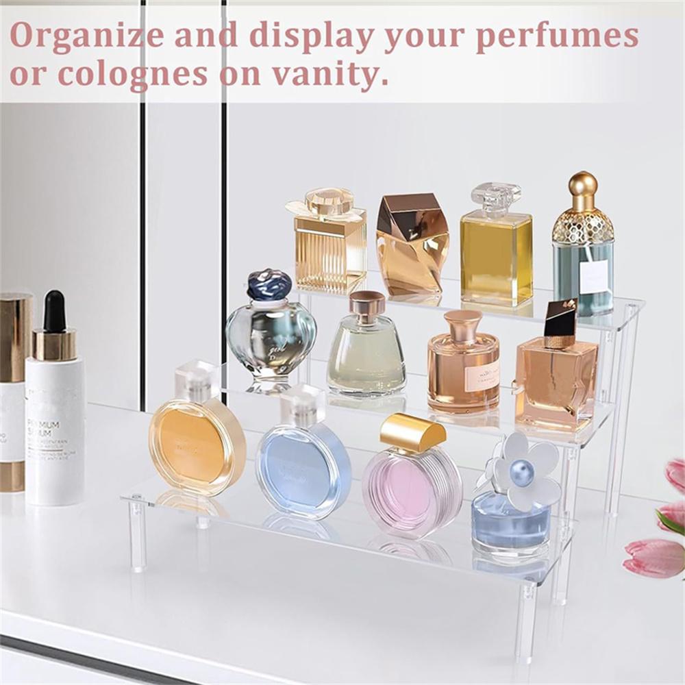 1pc Acrylic Display Stand 1/2/3/4 Tier Acrylic Riser Display Shelf For Cupcake Perfume Doll Transparent Blind Box Storage Shelf