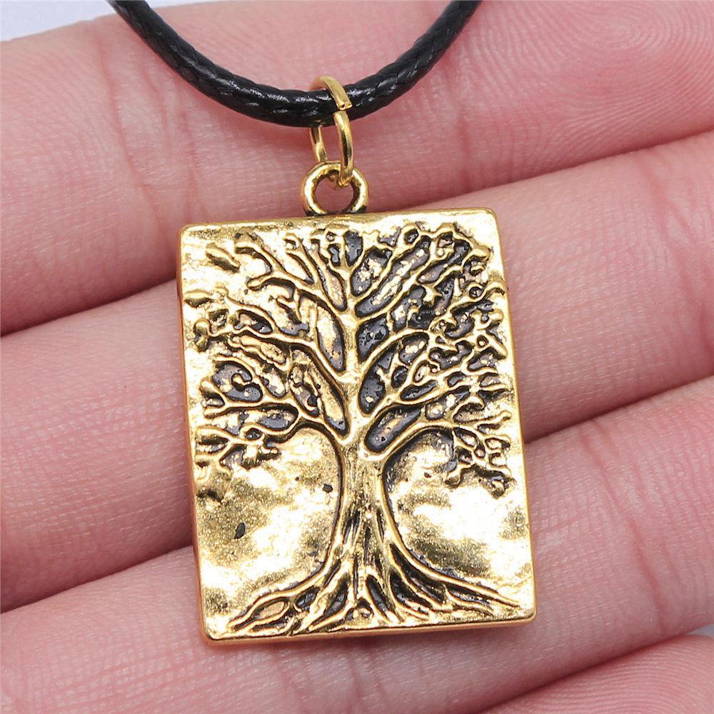 Tree of Life Nature Growth Pendant Antique Bronze Metal Daughter Choker Necklace Trendy Gift