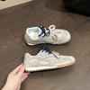 Retro fashion casual contrasting casual shoes women's 2025 summer thin mesh breathable German training shoes lace-up single shoes