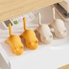 4Pcs Desk Edge Cat Cat Shape Hangers No-Drill Adhesive Table Edge Hooks Cute Backpack Hook Holds
