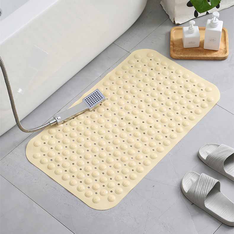 PVC Non-Slip Bath Mat with Suction Cups Shower Bathtub Mat Anti-Fatigue Bathroom Floor Mat Massage Foot Pad