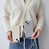 Crossbody Lanyard Cord Liquid Silicone Case For iPhone 16 Plus 11 12 Mini 17 15 14 13 Pro Max 17 Air Necklace Strap Soft Cover