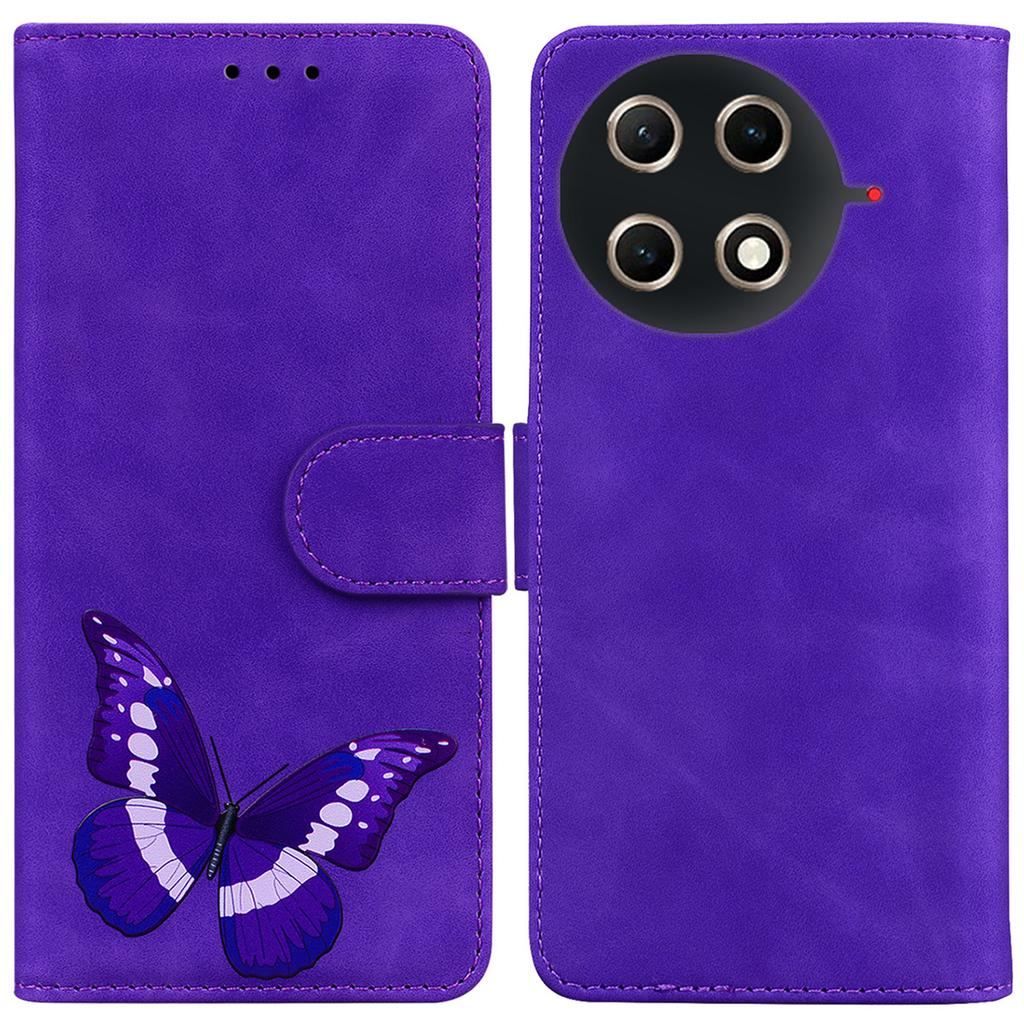For TECNO Camon 30S 4G/30S Pro 4G Stand Case PU Leather Phone Cover Butterfly Printed
