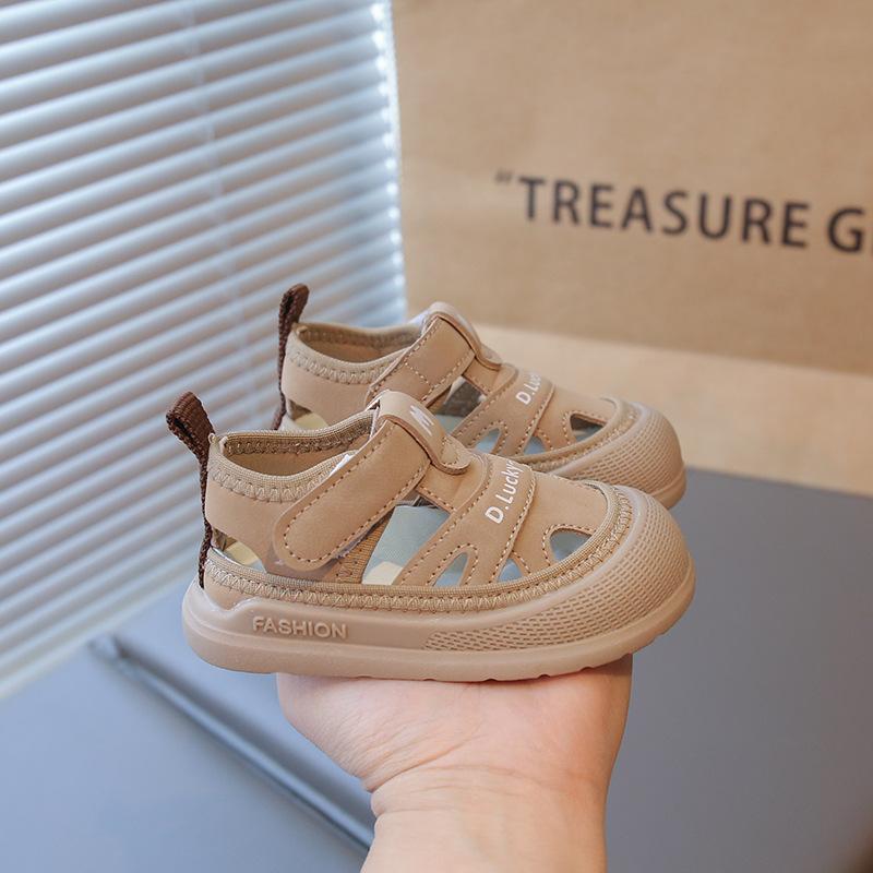 Summer new baby half sandals baby girl sandals bag head anti-kick baby boy summer shoes