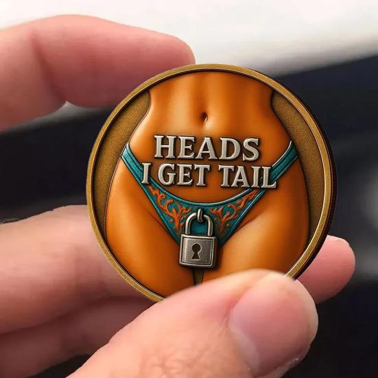 Moeda Desafio Cadeado e Chave Token de Tomada de Decisão para Casais Amigos Diversão Sorte Moeda de Lançamento Presente Significativo