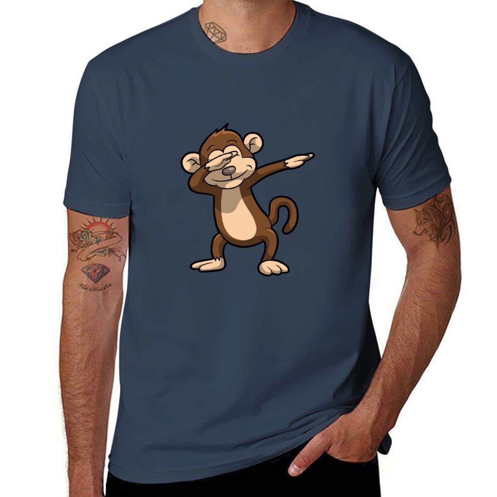Dabbing Monkey Tshirt Sweat Absorbing Sports Tee Shirt S