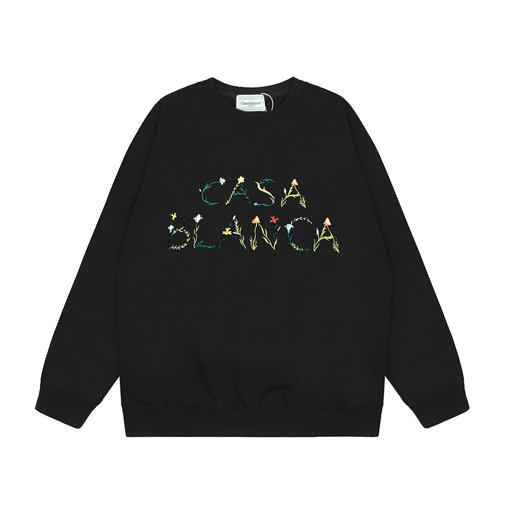 Grenzüberschreitende trendige Marke Casablanca Casablanca Buchstabe gemaltes Print 380g Herren- und Damen- Rundhals-Pullover