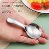 410 Stainless Steel Portable Spoon Fork Short Handle Fork Spoon Student Eating Dessert Round Spoon Fork Mini Cutlery