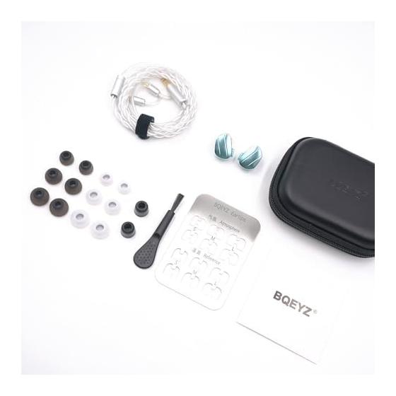 BQEYZ Weather Series Cloud Cloud HIFI Earphones Canal Earphones 10mmDD+6.8mm Passive Radiator Wired Earphones Silver Plated OFC Cable For Watching