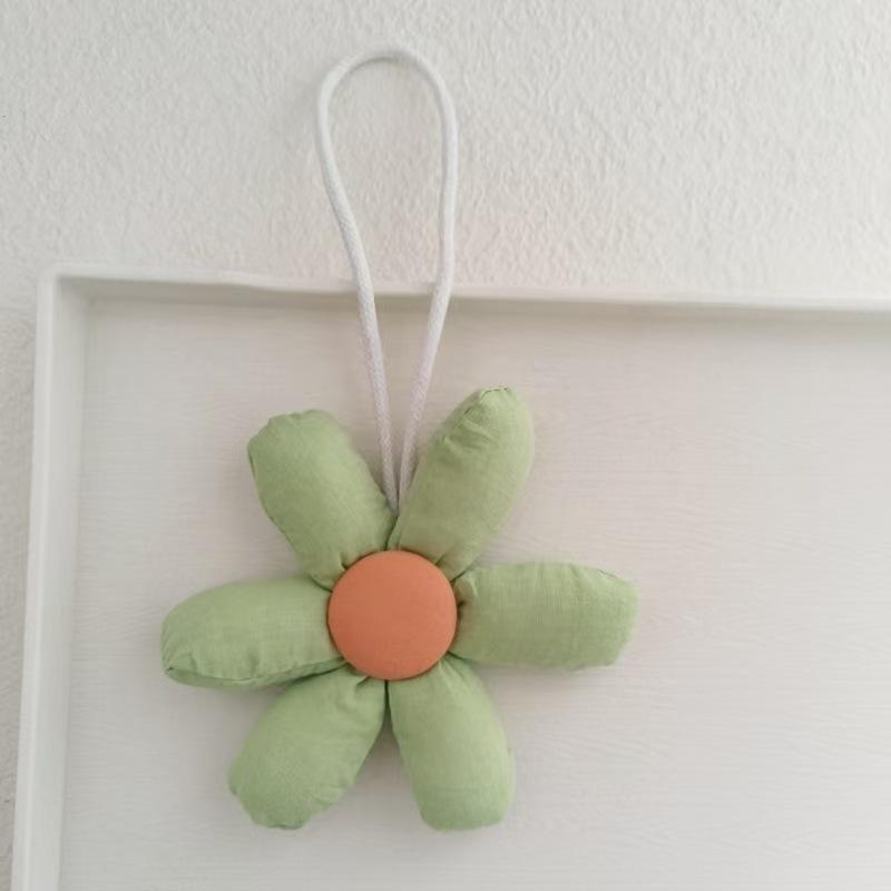 Schöner Candy Stoffblumen Schlüsselanhänger Niedliche Blume Form Schlüsselanhänger Mädchen Rucksack Anhänger Taschen Mode Dekoration Zubehör