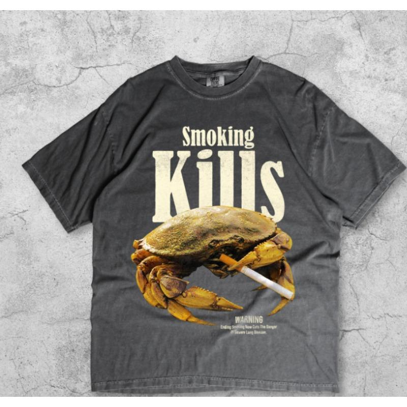 

Fun Anti Smoking Advertising Graphic Tshirt Retro Humorous Meme Tshirt Summer New Retro Unisex Casual Fashion Y2K Tshirt 4XL