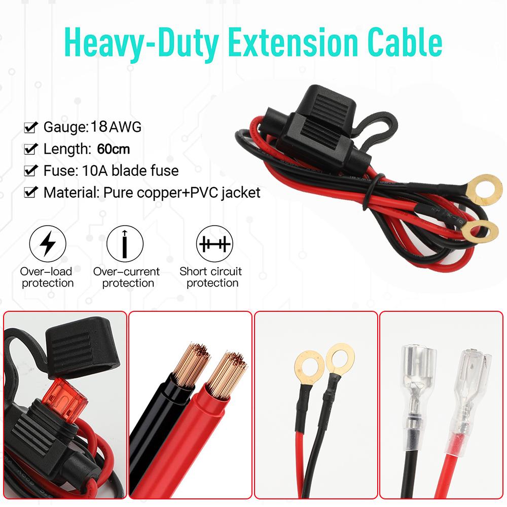 5/10Pcs Car Mini Waterproof Fuse Box Blade Type In Line Fuse Holder Power Socket 18AWG for 2V 30A Car Motorcycles Car Fuse Box