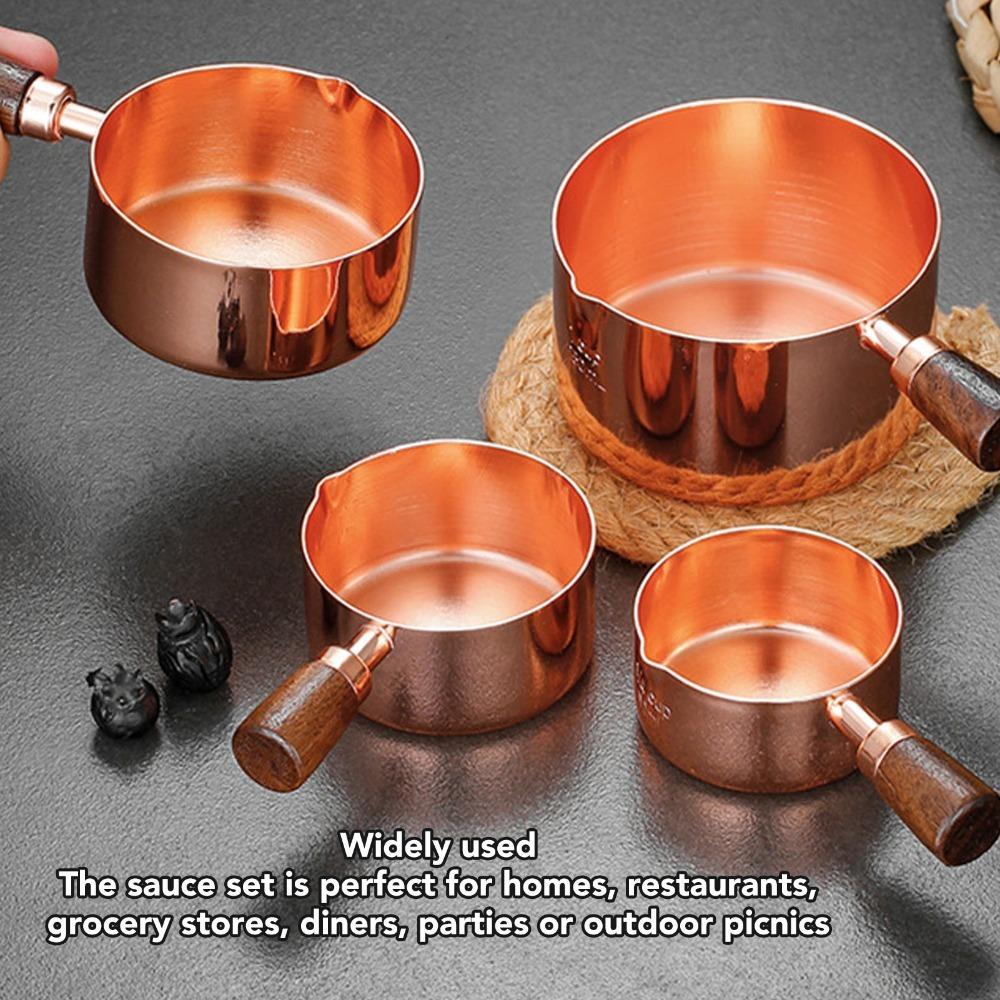 Round Smooth Inner Wall Dipping Sauce Container Rustless Steel Seasoning Mug Dressing Vessel Cafe