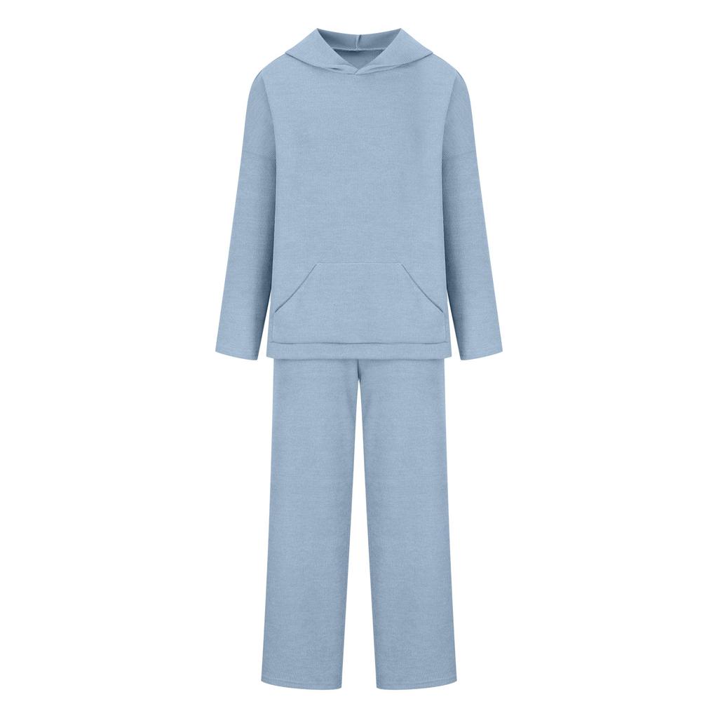2026 New Fashion Women's Hoodie Set 2 Piece Casual Sportswear Long Sleeve Top+Pants