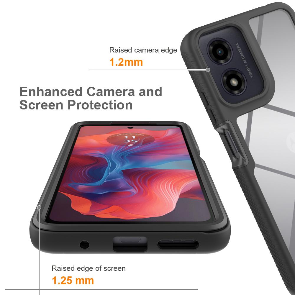 Etui dla Motorola Moto E14 4G/G24 4G/G04 4G/G04s 4G Odporne na upadki 2-w-1 PC+TPU Pokrowiec na telefon