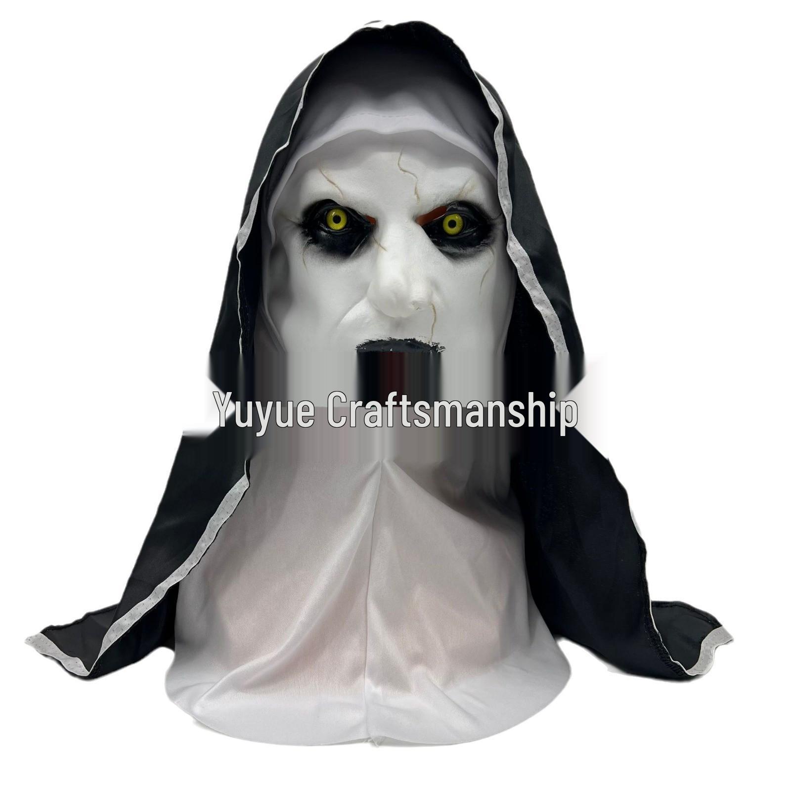 Summoning 2 Latex Nun Mask: Scary Ghost Face for Halloween, Masquerade, or Cosplay