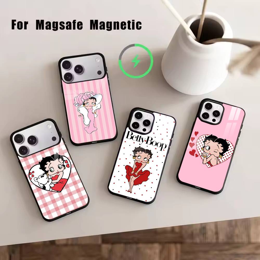 C-Cute-Betty Boop-P Phone Case For iPhone17,16,15,14,13,12,11 Plus,Pro Magnetic For Magsafe Wireless Charging