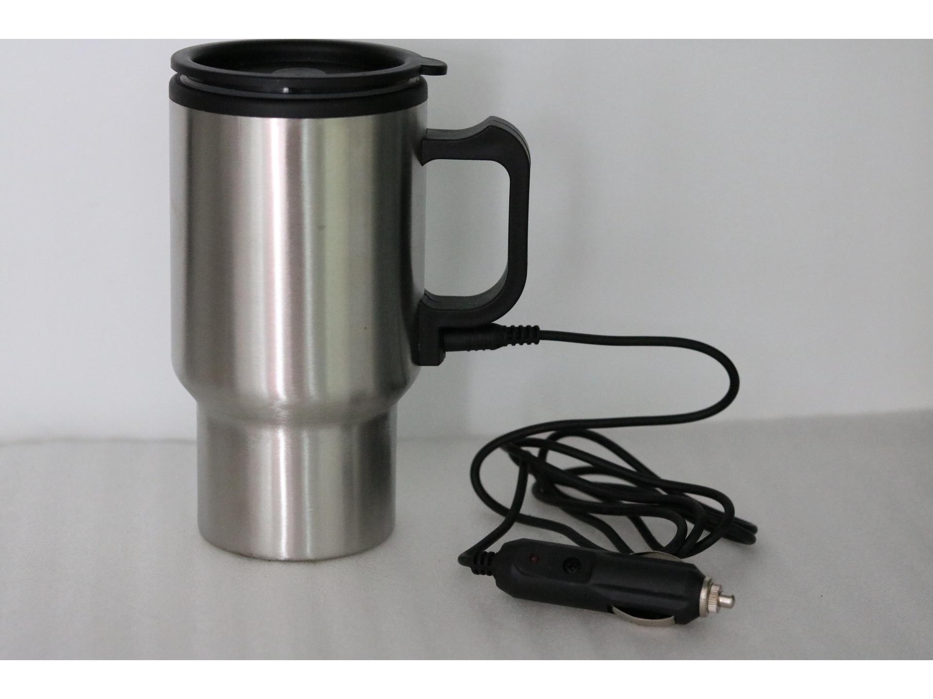 

Рекламная автомобильная двухслойная термокружка с нанесением логотипа 401-500ml серебряный