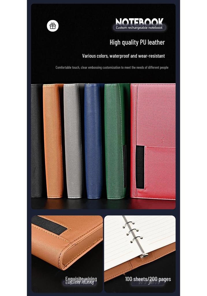 Customizable Logo Wireless Charging Laptop with USB, Multiple Ports, Wired Charging, and Loose-Leaf Notebook - Perfect Business Gift.
