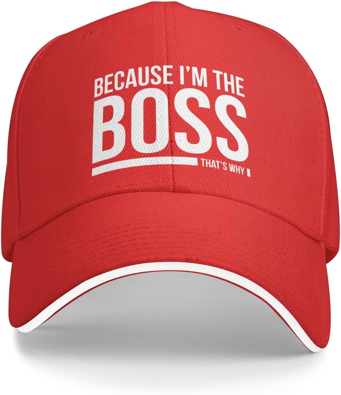 

Потому что я начальник, поэтому бейсболка, полиэстер, изогнутый козырек, регулируемая, для взрослых, головной убор для улицы One Size