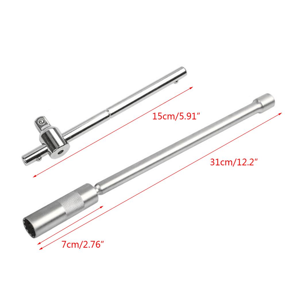 14/16mm Magnetic for Spark Plug Universal Extension Socket Set 3/8-Inch Drive 12-Point for Spark Plug Socket Removal Too