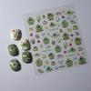 Big-Eyed Frog 5D Stereo Waterproof Nail Art Stickers - Cute, Thin, Tough, Rainbow Raindrop Design